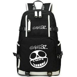Backpack Gorillaz Demon Days Daypack Rock Band Schoolbag Music Design Rucksack Satchel School Bag Computer Day Pack272H