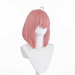 Cosplay Wigs Spy's House Wig Ania Fujie Pink Short Straight Hair Wave Head Cos Simulated scalp