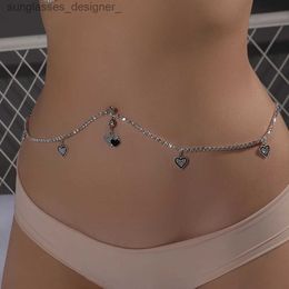 Waist Chain Belts Fashion Navel Piercing Waist Chain Woman y2k Heart Butterfly Bead Belt Belly Chains Jewellery for Women free shippingL231216