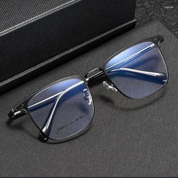 Sunglasses Frames Men Optical Prescription Fashion Retro Luxury Business Eyewear Super Light Alloy Myopia Hyperopia Astigmatism 614