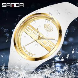 Women's Watches SANDA Fashion Simple Women Watches Quartz Wristwatch For Boys Men Woman Student Lovers Holiday gifts Silicon Watch WaterproofL231216