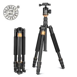 Accessories QZSD Q999s Portable Pro Aluminium alloy Tripod Monopod Ball Head Compact Travel for DSLR Camera Hot