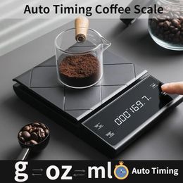Measuring Tools USB Charging Kitchen Coffee Scale with Timer LED Digital ozIbg Electronic Household Food y231215