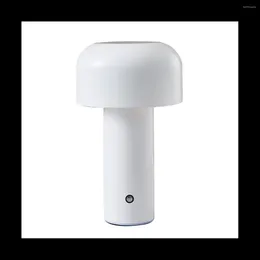 Table Lamps Mushroom Touch Lamp Bedroom Bar Desktop Decorative Atmosphere Rechargeable USB Night Light White