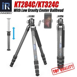 Holders KT284C/324C 10 Layers Carbon Fiber Tripod for DSLR Camera Professional Heavy Duty Stand Low Gravity Ballhead Short Center Column