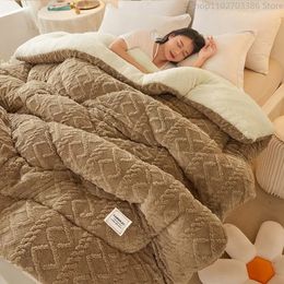 Comforters sets Soft Super Thick Winter Warm Blanket Artificial Lamb Cashmere Weighted Blankets for Beds Cosy Thicker Warmth Quilt Comforter 231215