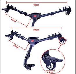 Accessories Photography Universal Video Folding Wheels Heavy Duty Slider Pathway Tripod Move Dolly for Camera Stand
