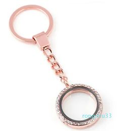 Floating Locket Key Chains Glass Living Magnetic Charms Locket Keychain