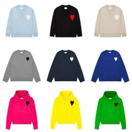 Maglione maschile stilista paris designer a maglia ricamata a maglia di colore solido grande maglione a collo tondo