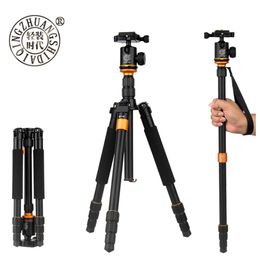 Accessories Beike QZSD Q999S Professional Photographic Portable Aluminium Alloy Tripod Kit Monopod Stand Ball head For Travel DSLR Camera