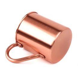 Pure Copper Mug Creative Coppery Handcrafted Durable Moscow Mule Cocktail Cup For Restaurant Bar Drinkware Party Kitchen h2 210409236L