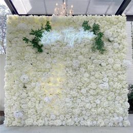 Decorative Flowers & Wreaths Flower Panel For Wall Handmade With Artificial Silk Wedding Decor Baby Shower Party Backdrop249H