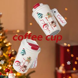 Water Bottles GIANXI Classics Coffee Thermos Cup Portable Simple Stainless Steel Vacuum Flask Christmas Cold Insulation Cups Drinkware 231216