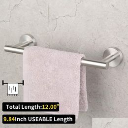 Storage Holders & Racks 12 Inches Hand Towel Holder Bathroom Hardware Bar Rack Hanger Stainless Steel Wall Mount Accessories Drop Deli Dh4Qv