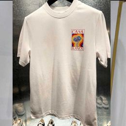 Men's T-shirts t Shirts Designer Tees Rainbow Mushroom Letter Print Short Sleeve Tops Cotton Loose Men Women Shirtrpst