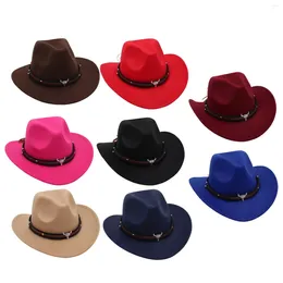 Berets Wide Brim Hat Outdoor Dress Up Po Props Teens Beach Hiking Performance Cap Western Cowboy Cowgirl Fishing