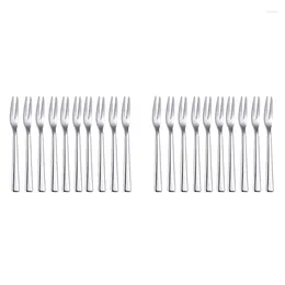 Spoons 20Pcs 304 Stainless Steel Cocktail Dessert Fork Appetizer Snack Cake Fruit Forks Set