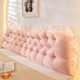 CushionDecorative Pillow Rectangular Tatami Headboard Pink Bed Sleeping Neck Body Bedside Cushion Large Backrest Support Bolster 231216