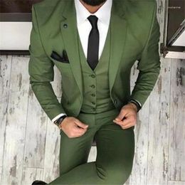 Men's Suits Men For Wedding 3 Pieces (Jacket Pant Vest) Latest Design Terno Masculino Groom Custom Made Fashion Blazer