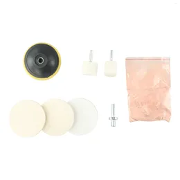 Car Wash Solutions 8pcs Windshield Glass Scratch Remover Cerium Oxide Powder Polishing Kit Vehicle Maintenance Accessories