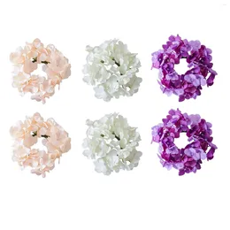 Decorative Flowers Artificial Candle Rings Valentine's Day Decor Floral Wreaths For Dining Table Party Home Tabletop Farmhouse