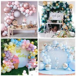 QIFU Macaron Balloon Garland Arch Kit Wedding Birthday Baloon Happy Birthday Party Decor Kids Adult Baby Shower Ballons Globos 1022398