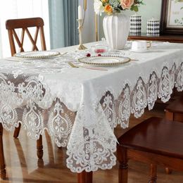 Table Cloth Thickened Chenille High-grade Embroidery Tablecloth Wedding Party Home Decor Lace Table Cloth Furniture Dust Cover mantel mesa 231216