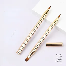 Makeup Brushes Retractable Lip Brush Lipstick Gloss Dual Use Eyeshadow Beauty Tools With Protect Cap