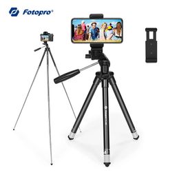 Holders Fotopro Phone Camera Tripod Stand 40 inches Lightweight Travel Tripods for 13 Pro Max/12 Pro Max Samsung S21 GoPro Tiktok YouTub