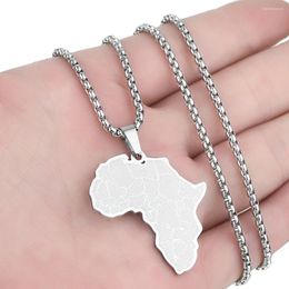 Pendant Necklaces Cxwind Stainless Steel Africa Map Necklace Charm Geometric For Women Girl Chocker African Country Jewelry