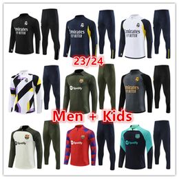 2023 2024 Real Madrids men kids soccer tracksuit sets training suit jerseys kits 23 24 real Madrides mens survetement de football tracksuits jogging jacket