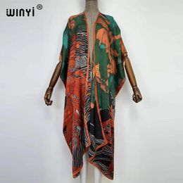 Swimwear WINYI 2022 Women Africa printed Batwing Sleeve Cardigan Female Blouse Loose Casual Cover Up Shirts Beach Kimono boho clothing