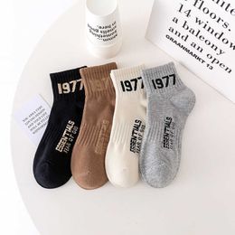 Men's Socks Fog duplicate letter ess 1977 fashion socks Brand Co name personality ins style socks low top shallow mouth socks trend