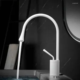 Bathroom Sink Faucets Vidric Modern Basin Faucet Brushed Gold Black Silver White Deck Mounted Tap Mixer & Cold Brass For