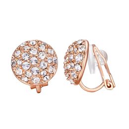 Yoursfs 6 Pairs Set Elegant Bling Crystal Ear Clip on Earrings for Women 18 k Gold Plated Shinning Cubic Zirconia Jewelry Accessor200d