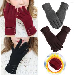 Cycling Gloves Women Winter Warm Touch Screen Fleece Lined Thermal Mittens Driving Ski Windproof