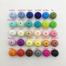 12mm Silicone Beads Silicone bead 100pcs lot Food Grade Teething Nursing Chewing Round beads Loose Silicone Beads293A