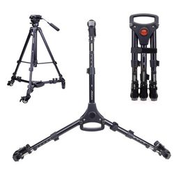 Accessories Yunteng 900 Professional Photo Aluminium 3 Wheels Pulley Universal Foldable DSLR Camera Tripod Dolly Base Stand Max. Load 15KG