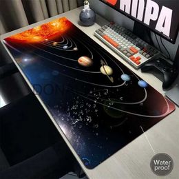 Mouse Pads Wrist Rests Oversize Solar System Mausepad Setup Accessories Mouse Pad Office Desk Mat Large Mouse Mat For Computer Waterproof Keyboard Pads J231215