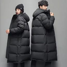 Men's Down Parkas Men Down Jacket Long Parka Coat White Duck Down Coat Men Winter Outwear White Jacket Hooded Overcoat couple Down Jacket 231215