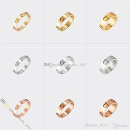 Jewellery Designer for Women Screw Ring Designer Ring Titanium Steel Rings Gold-Plated Never Fading Non-Allergic Gold Silver Rose Go296d