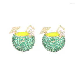 Dangle Earrings Cute Coconut Zirconia For Summer Party Earring Girl's Gatherings Jewellery Accessories