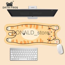 Mouse Pads Wrist Rests DATA FROG Large Cute Kawaii Mouse Pad Notebook Desk Mat Desktop Rubber Gamer Keyboard Mousepad For PC Laptop Gaming accessories J231215