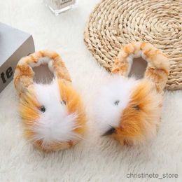 Slipper Kids Boys Girls Slippers Cartoon Cat Plush Home Shoes For Children Winter Indoor Bedroom Slippers Baby Warm Cotton Shoes R231216