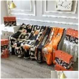 Blankets Designer Blanket 150X200Cm Brand Letter L Air Fashion Conditioning Travel Bath Towel Soft Winter Fleece Shawl Throw Ht1521 Dr Dhbxg