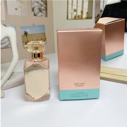 Designer Perfumes Rose Gold Intense Perfume Eau De Parfum 75ML good smell Natural Long Lasting Spray Cologne Fragrance Natural Spray Deodorant