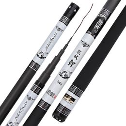 Boat Fishing Rods Long Wen Long High Carbon Fibre Telescopic Power Hand Pole Fishing Rod 3.6M/3.9M/4.5M/5.4M/6./7.2M/8M/9M/10M Stream Rod 231216