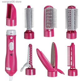 Electric Hair Dryer 10 In 1 Hair Dryer 850W Curl and Volumize All in One Hot Air Kit Comb Hot Air Straightener Curling Iron Aluminium Bristle Brush T231216