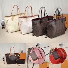 Women Handbag Brown Flower Tote Bags Shopping Bag Shoulder Crossbody Purse Fashion Genuine Leather Large Capacity Classic Letter C278O