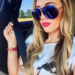 Sunglasses Oversized Aviation Women Men Brand Designer UV400 Retro Big Sun Glases Eyewear Male Female Gold Frame286v